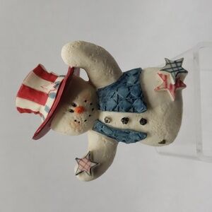 Sarahs Attic Vtg July Patriotic Snowonders Figurine